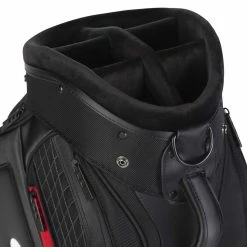 Titleist Jet Black Midsize Staff Golf Cart Bag -Putter Sales 2020jetblackmidsizestaffcartbagblackred3