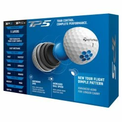 TaylorMade TP5 Golf Balls 5 TaylorMade TP5 Golf Balls -Putter Sales 2021tp5ballswhite3