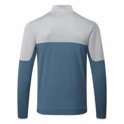 Adidas DWR Block 1/4 Zip Golf Sweater 5 Adidas DWR Block 1/4 Zip Golf Sweater -Putter Sales Adidas AW22 DWR Block Quarter Zip HF6528 SWADI326 White Crew Navy Back