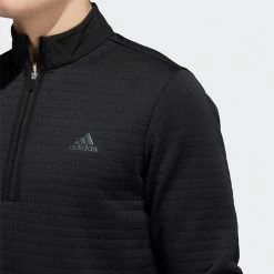 Adidas DWR 1/4 Zip Golf Sweater -Putter Sales Adidas AW22 DWR Quarter Zip Left Chest HM8280 SWADI322 Black Model 3