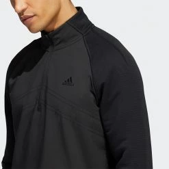 Adidas Statement 1/4 Zip Golf Sweater 10 Adidas Statement 1/4 Zip Golf Sweater -Putter Sales Adidas AW22 Fleece Quarter Zip Pullover HT1323 SWADI312 Black Model 2