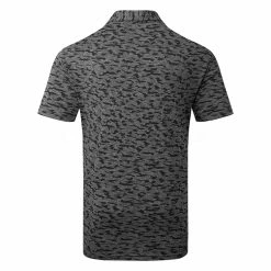 Adidas Go-To Camo Print Golf Polo Shirt -Putter Sales Adidas AW22 Go To Camo Print Polo Shirt HF9039 SHADI675 Black Grey Six Back