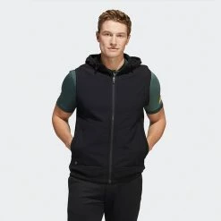 Adidas Statement Full Zip Hooded Golf Vest -Putter Sales Adidas AW22 Hoodie Vest HF6566 SWADI314 L Black Model 1