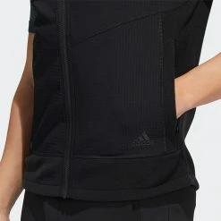 Adidas Statement Full Zip Hooded Golf Vest -Putter Sales Adidas AW22 Hoodie Vest HF6566 SWADI314 L Black Model 2