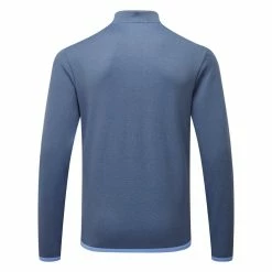 Adidas Microdot 1/4 Zip Golf Sweater -Putter Sales Adidas SS23 Microdot Quarter Zip Sweater HS7588 SWADI340 S Collegiate Navy Blue Fusion Back