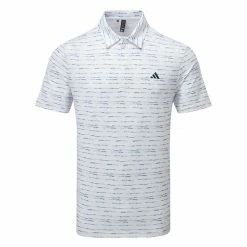 Adidas Stripe Zipper Golf Polo Shirt