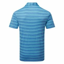 Adidas Two Colour Stripe Polo Shirt -Putter Sales Adidas SS23 Two Colour Stripe Polo HR8009 SHADI732 S Blue Fusion Preloved Blue Back