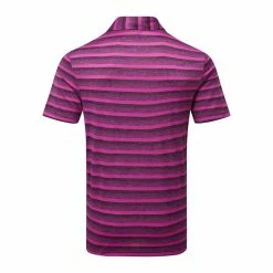Adidas Two Colour Stripe Polo Shirt -Putter Sales Adidas SS23 Two Colour Stripe Polo HR8010 SHADI733 S Black Lucid Fuchsia Back