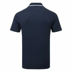 Adidas Go-To Pique Golf Polo Shirt -Putter Sales Adidas SS23 Go To Pique Polo HR7975 SHADI710 Collegiate Navy Back