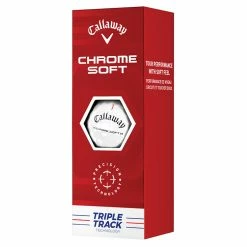 Callaway Chrome Soft Triple Track Golf Balls -Putter Sales Callaway 2022 Chrome Soft Triple Track Golf Balls White 4