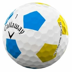 Callaway Chrome Soft Truvis Golf Balls 6 Callaway Chrome Soft Truvis Golf Balls -Putter Sales Callaway 2022 Chrome Soft Truvis Golf Balls White Blue Yellow 3