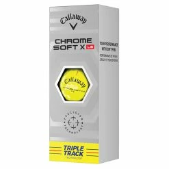 Callaway Chrome Soft X LS Triple Track Golf Balls -Putter Sales Callaway 2022 Chrome Soft X LS Triple Track Golf Balls Yellow 4