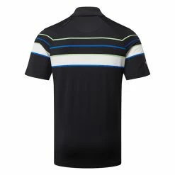 Callaway Resort Ventilated Shoulder Block Print Golf Polo Shirt -Putter Sales Callaway AW22 Resort Ventilated Shoulder Block Polo Shirt CGKSC0B0 002 SHCAL259 S Caviar Back