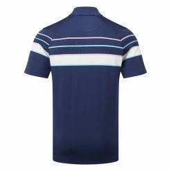Callaway Resort Ventilated Shoulder Block Print Golf Polo Shirt -Putter Sales Callaway AW22 Resort Ventilated Shoulder Block Polo Shirt CGKSC0B0 410 SHCAL260 S Peacoat Back