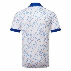 Callaway X-Series All Over Chev Print Golf Polo Shirt -Putter Sales Callaway AW22 X Series All Over Chev Print Polo Shirt CGKSC027 100 SHCAL257 S Bright White Back