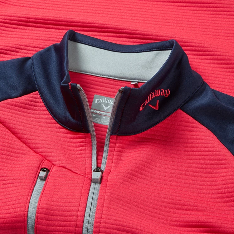 Callaway Blocked Ottoman Fleece 1/4 Zip Golf Sweater 2 Callaway Blocked Ottoman Fleece 1/4 Zip Golf Sweater - Image 2