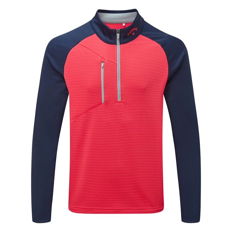 Callaway Blocked Ottoman Fleece 1/4 Zip Golf Sweater 1 Callaway Blocked Ottoman Fleece 1/4 Zip Golf Sweater