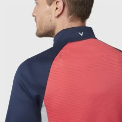 Callaway Blocked Ottoman Fleece 1/4 Zip Golf Sweater 10 Callaway Blocked Ottoman Fleece 1/4 Zip Golf Sweater -Putter Sales Callaway SS22 Blocked Ottoman Fleece 1 4 Zip Sweater Teaberry CGKFB0S3 678 SWCAL077 Model 2