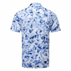 Callaway Tye Dye Leaf Golf Polo Shirt 5 Callaway Tye Dye Leaf Golf Polo Shirt -Putter Sales Callaway SS22 Tye Dye Leaf Print Polo Bright White CGKSC0C0 100 SHCAL224 Back
