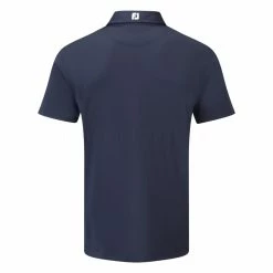 FootJoy Stretch Pique Solid Golf Polo Shirt -Putter Sales FOOTJOY PERF SS SHIRT ATH NAVY BACK