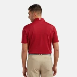FootJoy Stretch Pique Solid Golf Polo Shirt 11 FootJoy Stretch Pique Solid Golf Polo Shirt -Putter Sales FOOTJOY PERF SS SHIRT ATH RED Model 3