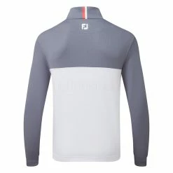 FootJoy Colour Blocked Chill-Out 1/2 Zip Golf Pullover -Putter Sales FootJoy SS22 Colour Blocked Chill Out 1 2 Zip Golf Sweater Graphite White 88401 Back