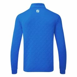 FootJoy Diamond Jacquard Chill-Out 1/4 Zip Golf Pullover -Putter Sales FootJoy SS22 Diamond Jacquard Chill Out 1 4 Zip Golf Sweater Cobalt White 88454 Back