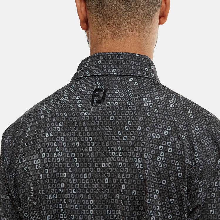 FootJoy Digital Camo FJ Print Lisle Golf Polo Shirt 5 FootJoy Digital Camo FJ Print Lisle Golf Polo Shirt - Image 5
