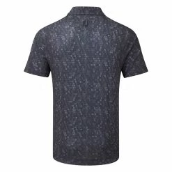 FootJoy Digital Camo FJ Print Lisle Golf Polo Shirt -Putter Sales FootJoy SS22 Digital Camo FJ Print Lisle Golf Polo Shirt Navy 88436 back