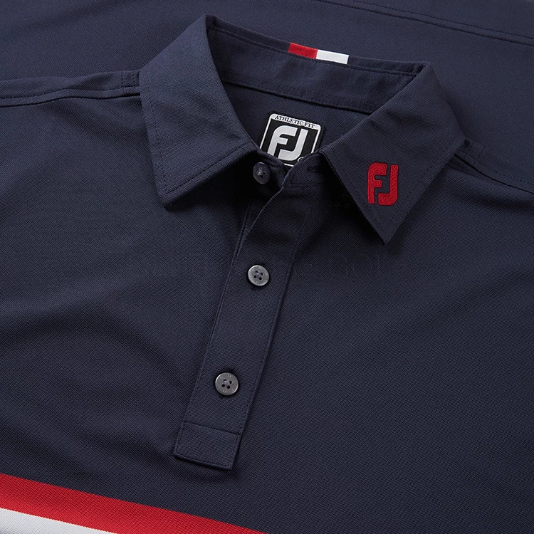 FootJoy Double Chest Band Pique Golf Polo Shirt 2 FootJoy Double Chest Band Pique Golf Polo Shirt - Image 2
