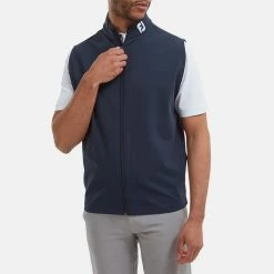 FootJoy Knit Full Zip Golf Vest 9 FootJoy Knit Full Zip Golf Vest -Putter Sales FootJoy SS22 Knit Full Zip Golf Vest Navy 88456 model 1
