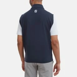 FootJoy Knit Full Zip Golf Vest 11 FootJoy Knit Full Zip Golf Vest -Putter Sales FootJoy SS22 Knit Full Zip Golf Vest Navy 88456 model 3