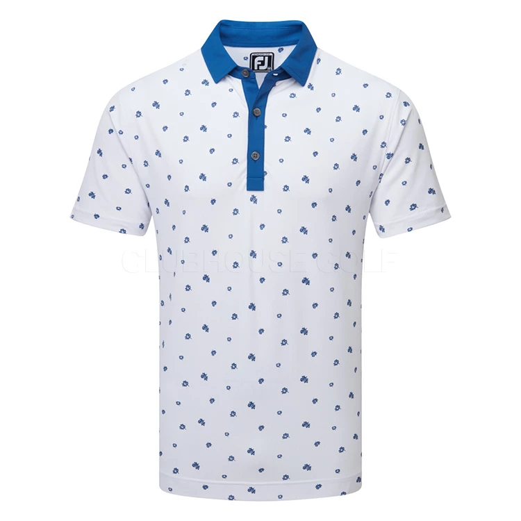 FootJoy Scattered Floral Pique Golf Polo Shirt 1 FootJoy Scattered Floral Pique Golf Polo Shirt