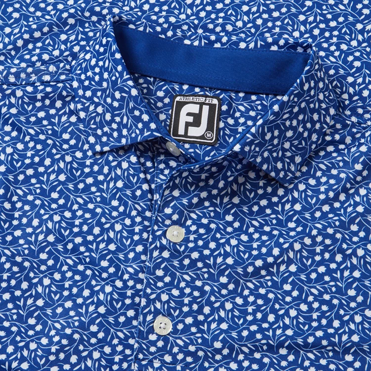 FootJoy Tossed Tulips Lisle Golf Polo Shirt 2 FootJoy Tossed Tulips Lisle Golf Polo Shirt - Image 2