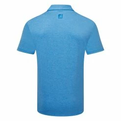 FootJoy Heather Self Collar Lisle Golf Polo Shirt 5 FootJoy Heather Self Collar Lisle Golf Polo Shirt -Putter Sales FootJoy SS23 Heather Self Collar Lisle Polo Shirt 80142 SHFOO247 S Cobalt Back