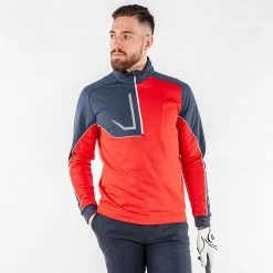 Galvingreen Galvin Green Daxton Insula Golf Pullover -Putter Sales Galvin Green AW22 DAXTON G124202 RED NAVY WHITE Model 1