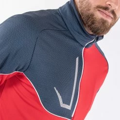 Galvingreen Galvin Green Daxton Insula Golf Pullover -Putter Sales Galvin Green AW22 DAXTON G124202 RED NAVY WHITE Model 2