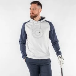 Galvingreen Galvin Green Devlin Insula Golf Hoodie -Putter Sales Galvin Green AW22 DEVLIN HOODED G134273 COOL GREY NAVY Model 1