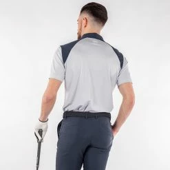 Galvingreen Galvin Green Mapping Golf Polo Shirt -Putter Sales Galvin Green AW22 Mapping Polo Shirt G136403 SHGAL574 M Cool Grey Navy White Model 3
