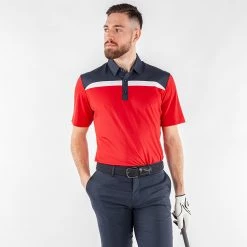 Galvingreen Galvin Green Mapping Golf Polo Shirt -Putter Sales Galvin Green AW22 Mapping Polo Shirt G136423 SHGAL575 M Red Navy White Model 1