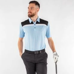 Galvingreen Galvin Green Mapping Golf Polo Shirt 9 Galvingreen Galvin Green Mapping Golf Polo Shirt -Putter Sales Galvin Green AW22 Mapping Polo Shirt G136467 SHGAL577 L Bluebell Black White Model 1