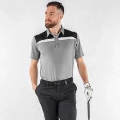 Galvingreen Galvin Green Mapping Golf Polo Shirt -Putter Sales Galvin Green AW22 Mapping Polo Shirt G136477 SHGAL578 M Sharkskin Black White Model 1