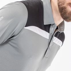 Galvingreen Galvin Green Mapping Golf Polo Shirt -Putter Sales Galvin Green AW22 Mapping Polo Shirt G136477 SHGAL578 M Sharkskin Black White Model 2