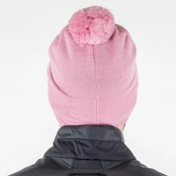 Galvingreen Galvin Green Lemmy Interface-1 Bobble Golf Beanie -Putter Sales Galvin Green Lemmy Knitted Hat Light Pink 3