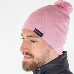 Galvingreen Galvin Green Lemmy Interface-1 Bobble Golf Beanie -Putter Sales Galvin Green Lemmy Knitted Hat Light Pink 4