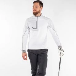 Galvingreen Galvin Green Daxton Insula Golf Pullover -Putter Sales Galvin Green SS22 Daxton Insula Half Zip Pullover G124201 Code SWGAL350 M White Cool Grey Sharkskin Model 1