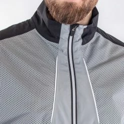 Galvingreen Galvin Green Albert Waterproof Golf Jacket -Putter Sales Galvin Green SS22 Albert Waterproof Jacket G130077 WJGAL431 Sharkskin Black White model 2