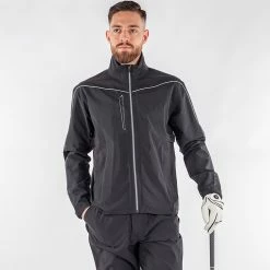 Galvingreen Galvin Green Armstrong Waterproof Golf Jacket -Putter Sales Galvin Green SS22 Armstrong Waterproof Jacket G120277 WJGAL433 Black Sharkskin Model 1