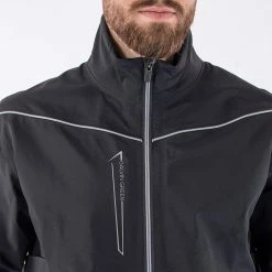 Galvingreen Galvin Green Armstrong Waterproof Golf Jacket -Putter Sales Galvin Green SS22 Armstrong Waterproof Jacket G120277 WJGAL433 Black Sharkskin Model 2