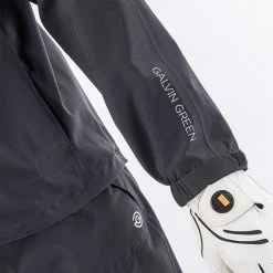 Galvingreen Galvin Green Armstrong Waterproof Golf Jacket -Putter Sales Galvin Green SS22 Armstrong Waterproof Jacket G120277 WJGAL433 Black Sharkskin Model 5
